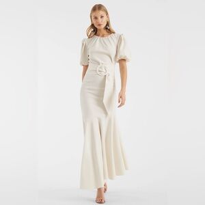 Sachin Babi ivory flounced bottom dress bridal shower or wedding dress